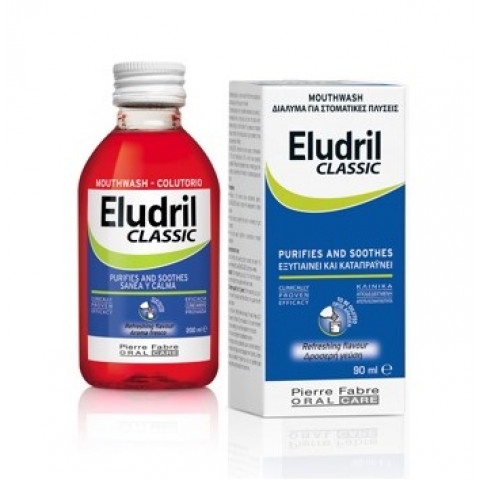 Снимка на Eludril Classic Антибактериална вода за уста 200 мл. + Eludril Classic Антибактериална вода за уста 90 мл., Промо за 17.49лв. от Аптека Медея