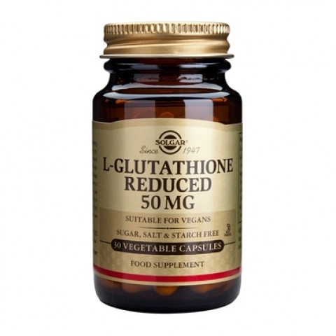 Снимка на L-Glutathione (Л-Глутатион) Хранителна добавка, 50мг, 30 таблетки, Solgar за 37.99лв. от Аптека Медея