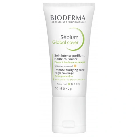 Снимка на Интензивен оцветен крем за лице при акнеична кожа, 30 мл. Bioderma Sebium Global Cover за 23.69лв. от Аптека Медея