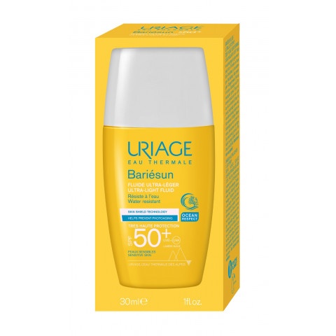 Снимка на Слънцезащитен ултра лек флуид за лице, 30 мл., Uriage Bariesun Fluide Ultra Leger SPF50+ за 26.59лв. от Аптека Медея
