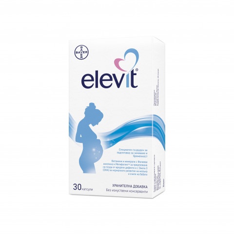 Снимка на Елевит пренатални мултивитамини за подготовка на, преди и по време на бременност, капсули х 30, Bayer за 38.59лв. от Аптека Медея