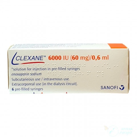 Снимка на Клексан Инжекционен разтвор в предварително напълнени спринцовки 60 мг/0,6 мл. х 6 броя, Sanofi за 45.39лв. от Аптека Медея