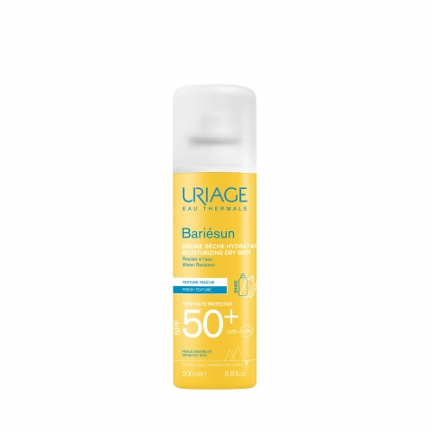 Снимка на Аерозолен спрей с много висока защита за чувствителна кожа, за лице и тяло, 200 мл., Uriage Bariesun Dry Mist SPF50+ за 35.19лв. от Аптека Медея