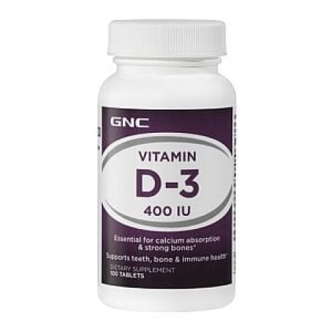Снимка на Витамин D-3 400IU, таблетки х 100, GNC за 7.8лв. от Аптека Медея