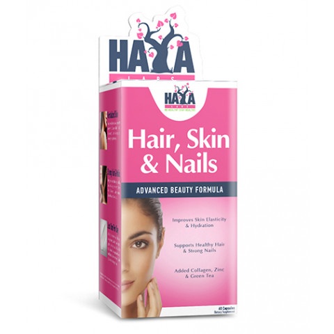 Снимка на Витамини за здрава коса, кожа и нокти, капсули х 60, Haya labs Hair, Skin, and Nails за 22.99лв. от Аптека Медея