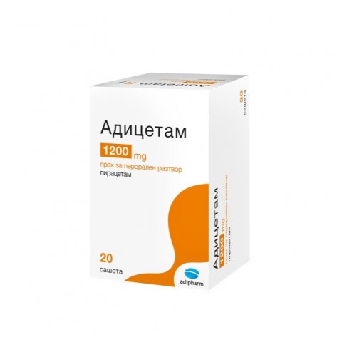 Снимка на Адицетам 1200 мг., сашета х 20 броя, Adipharm за 13.59лв. от Аптека Медея