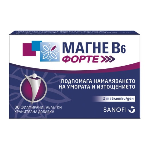 Снимка на Магне B6 Форте - Подпомага намаляването на умората и изтощението, таблетки х 30, Sanofi за 13.19лв. от Аптека Медея