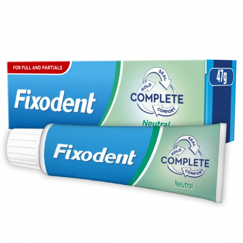 Снимка на Fixodent Complete Neutral крем фиксиращ за зъбни протези неутрален 47гр. за 8.99лв. от Аптека Медея