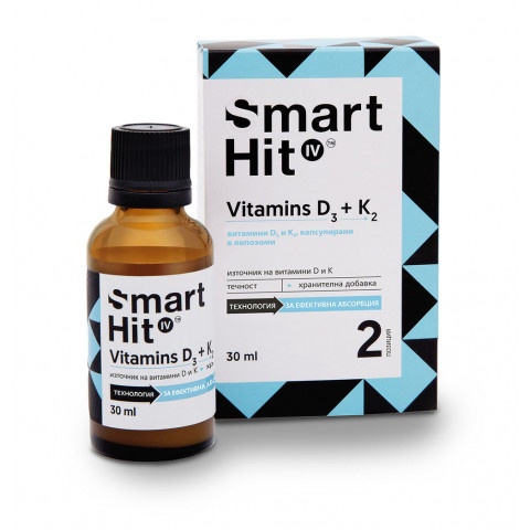 Снимка на Smart Hit IV Витамин Д3 + К2, 30 мл, Valentis за 29.69лв. от Аптека Медея