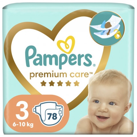 Снимка на Pampers Premium Care JP №3 Бебешките еднократни пелени, миди х 78 броя за 37.95лв. от Аптека Медея