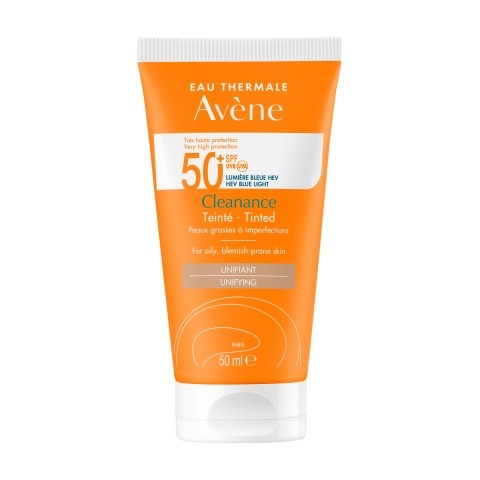 Слънцезащитен тониран крем за мазна кожа, склонна към акне, 50 мл., Avene Sun Cleanance SPF50+ 
