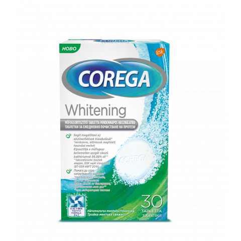 Снимка на Corega Whitening за ежедневно почистване на протези х 30 таблетки за 9.49лв. от Аптека Медея