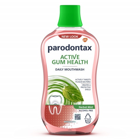 Вода за уста за здрави венци и зъби, 500 мл., Parodontax Daily Gum Care Herbal Twist