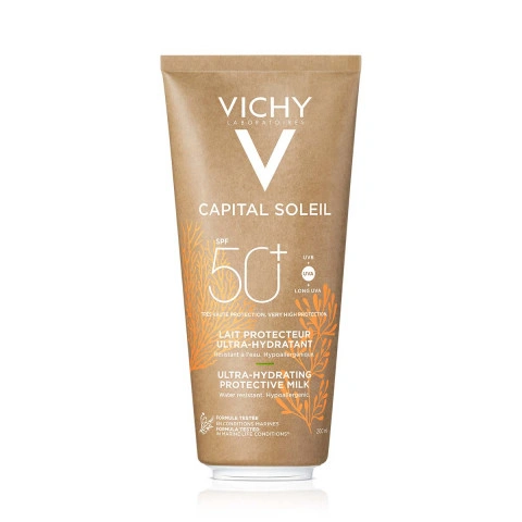 Снимка на Слънцезащитно еко мляко за лице и тяло за всеки тип кожа, 200 мл. Vichy Capital Soleil SPF50+  за 37.69лв. от Аптека Медея