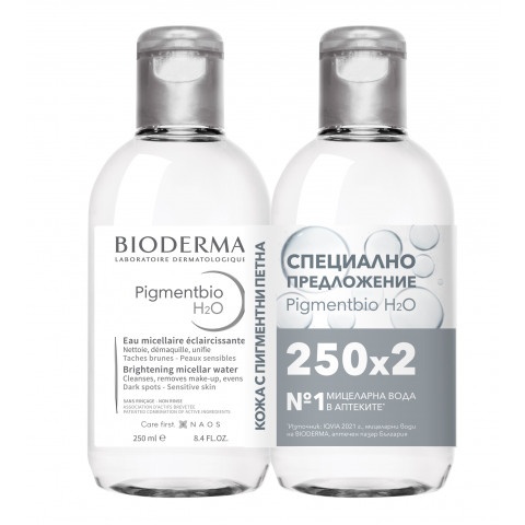 Снимка на Почистваща и изсветляваща мицеларна вода,250 мл х 2, Pigmentbio Bioderma  за 32.69лв. от Аптека Медея