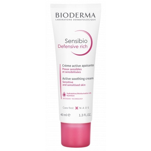 Снимка на Обогатен активен успокояващ крем за чувствителна и сенсибилизирана кожа, 40 мл. Bioderma Sensibio Defensive  за 24.74лв. от Аптека Медея