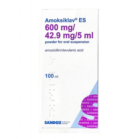 Снимка на Амоксиклав ЕС 600 мг./42,9 мг./5 мл. суспензия 100 мл., Sandoz за 17.39лв. от Аптека Медея