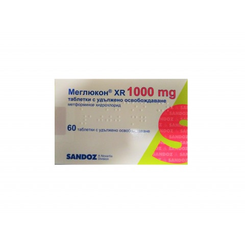 Снимка на Меглюкон XR 1000 мг. таблетки х 60, Sandoz за 16.89лв. от Аптека Медея