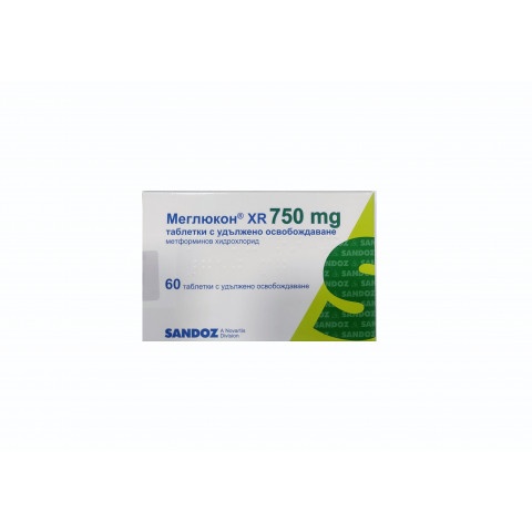 Снимка на Меглюкон XR 750 мг. таблетки х 60, Sandoz за 13.59лв. от Аптека Медея