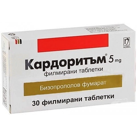 Снимка на Кардоритъм 5 мг. филмирани таблетки х 30, Nobel pharma за 4.89лв. от Аптека Медея