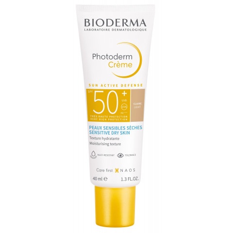 Снимка на Слънцезащитен тониран крем за лице, за суха и чувствителна кожа, 40 мл., Bioderma Photoderm Creme SPF50+ за 27.01лв. от Аптека Медея