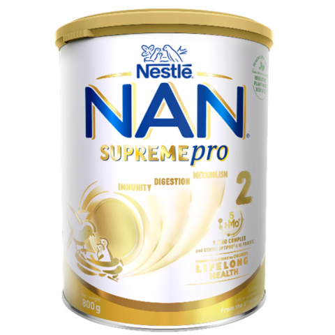 Снимка на Висококачествено обогатено преходно мляко на прах за деца след 6-ия месец, 800г. метална кутия, Nestle Nan SupremePro 2 за 52.99лв. от Аптека Медея