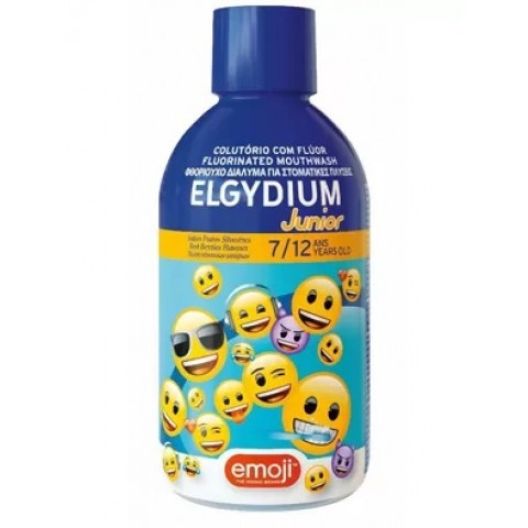 Снимка на Детска вода за уста за защита от кариеси, от 7 до 12 години, 500мл., Elgydium Junior Emoji за 15.59лв. от Аптека Медея