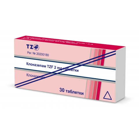 Снимка на Клоназепам TZF 2 мг. таблетки х 30, Polfa за 4.59лв. от Аптека Медея