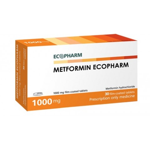 Снимка на Метформин 1000 мг. таблетки х 30, Ecopharm за 3.19лв. от Аптека Медея