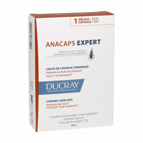 Снимка на Anacaps Expert Хранителна добавка при хроничен косопад, капсули х 30, Ducray за 38.32лв. от Аптека Медея