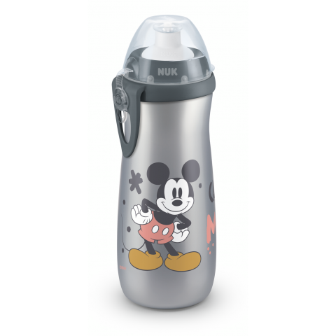 Снимка на Чаша със силиконова клапа за деца над 24 месеца, 450 мл., Nuk Disney Mickey Mouse Sports Cup- Grey за 18.39лв. от Аптека Медея