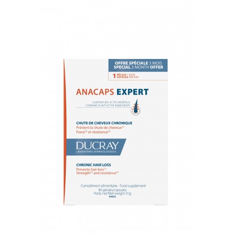 Снимка на Anacaps Expert Хранителна добавка при хроничен косопад, капсули х 90, Ducray  за 73.64лв. от Аптека Медея