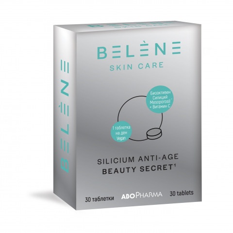 Снимка на Belene Skin Care Silicium Anti-Age Beauty Secret - Грижа за красива и здрава кожа, таблетки х 30, Abopharma за 23.99лв. от Аптека Медея