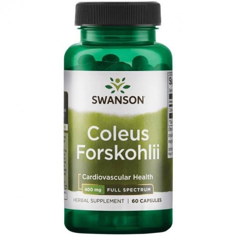Снимка на Coleus Forkohlii (Коулус Форсколий) 400 мг. - в подкрепа на здравето на дихателната система, капсули х 60, Swanson за 31.29лв. от Аптека Медея