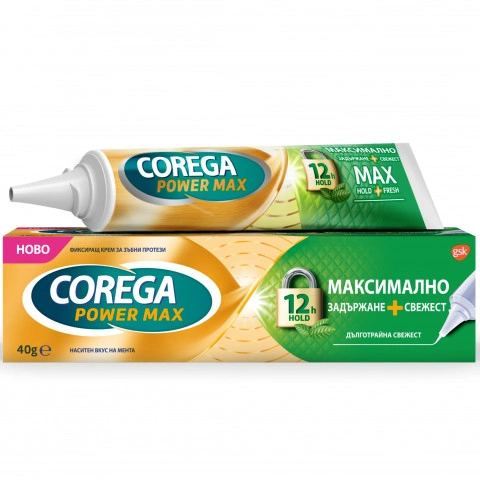 Снимка на Фиксиращ крем за протези за дълготрайна свежест, 40 г. Corega Power Max Hold & Fresh за 12.19лв. от Аптека Медея