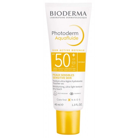 Снимка на Слънцезащитен хидратиращ и матиращ флуид за лице, 40 мл., Bioderma Photoderm Aquafluide SPF50+, Нова формула за 28.94лв. от Аптека Медея