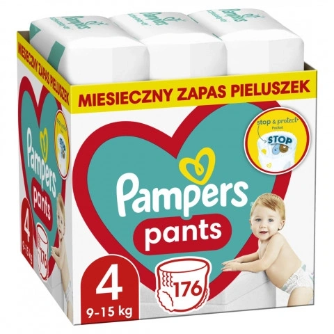 Снимка на Пелени-Гащички от 9-15 кг. х 176 броя, Pampers Pants Monthly Pack №4 за 85.11лв. от Аптека Медея