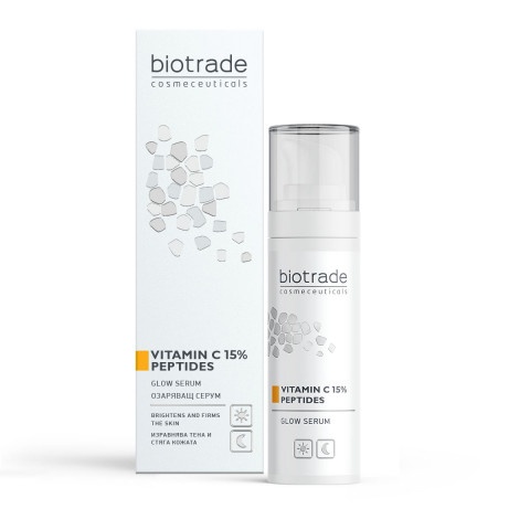 Снимка на Озаряващ серум за лице с витамин C 15% и пептиди, 30 мл. Biotrade Pure Skin Glow Serum за 29.59лв. от Аптека Медея