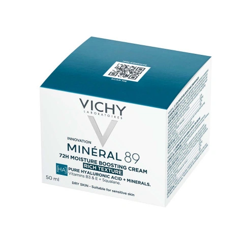 Снимка на Дневен богат крем за лице за суха до много суха кожа, 50 мл. Vichy Mineral 89 за 37.27лв. от Аптека Медея