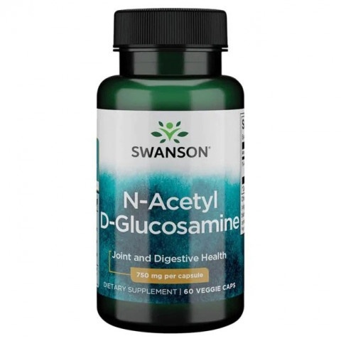 Снимка на N-Ацетил D-Глюкозамин (N-A-G) 750 мг., капсули х 60, Swanson за 47.39лв. от Аптека Медея