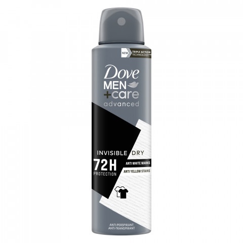 Снимка на Дезодорант спрей против изпотяване за мъже, 150 мл. Dove Men Advanced Deo Invisible Dry за 6.89лв. от Аптека Медея