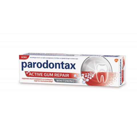 Снимка на Избелваща паста с активна грижа за здрави венци и силни зъби, 75 мл. Parodontax Active Gum Repair White за 11.99лв. от Аптека Медея