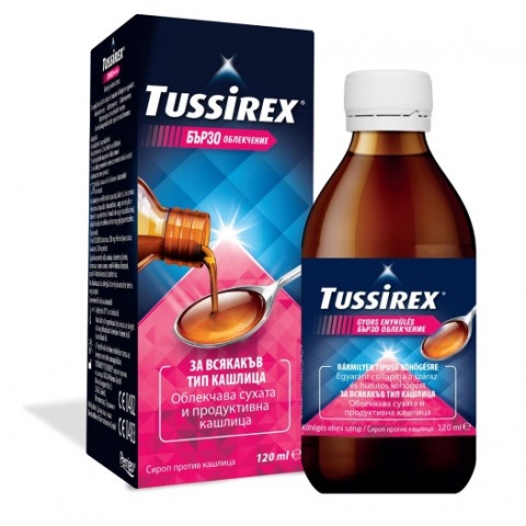 Снимка на Тусирекс Сироп - За бързо облекчение на всякакъв тип кашлица, 120 мл. за 17.69лв. от Аптека Медея