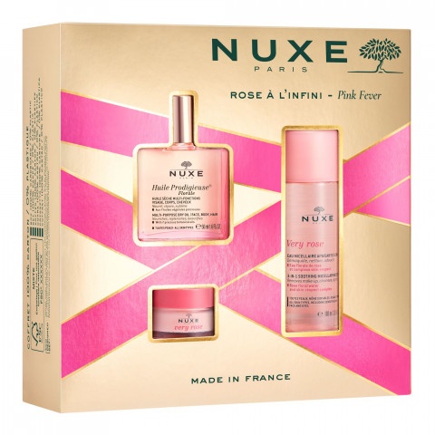 Снимка на Nuxe Best Sellers Pink Fever - Флорално сухо масло, 50 мл. + Балсам за устни, 15 г. + Very Rose Мицеларна вода, 100 мл. за 35.91лв. от Аптека Медея