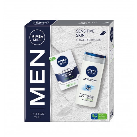Снимка на Nivea Men Sensitive Skin Комплект Балсам за след бръснене 100 мл. + Пяна за бръснене 200 мл. за 9лв. от Аптека Медея