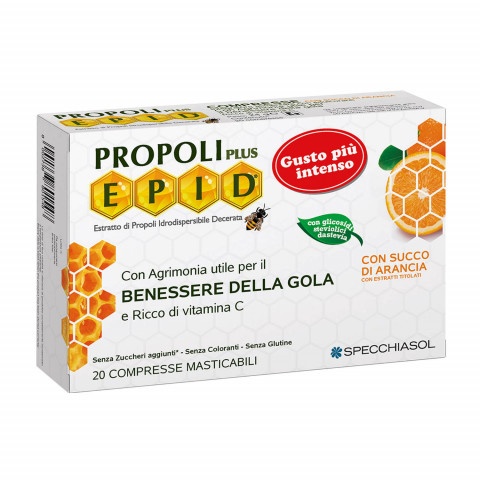 Снимка на EPID - за гърло и имунитет с вкус на Портокал, таблетки за дъвчене х 20 броя, Specchiasol за 14.79лв. от Аптека Медея