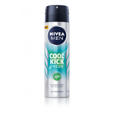 Снимка на Nivea Men Fresh Kick дезодорант спрей за мъже 150мл за 6.99лв. от Аптека Медея