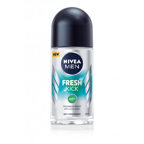 Снимка на Nivea Men Fresh Kick дезодорант рол-он за мъже 50мл за 7.39лв. от Аптека Медея