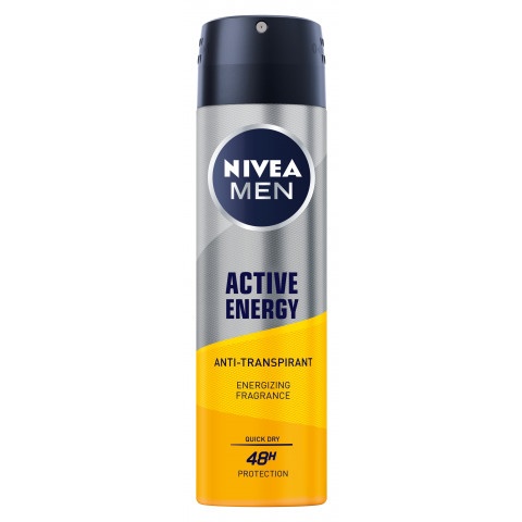 Снимка на Nivea Men Active Energy дезодорант спрей за мъже 150мл за 6.99лв. от Аптека Медея