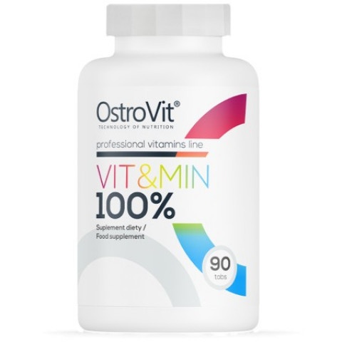 Снимка на Vit&Min 100% Витамини и меинерали, таблетки х 90, OstroVit за 18.99лв. от Аптека Медея